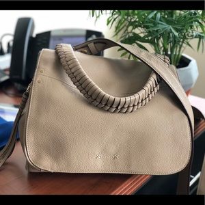 Elizabeth and James Trapeze Leather Satchel